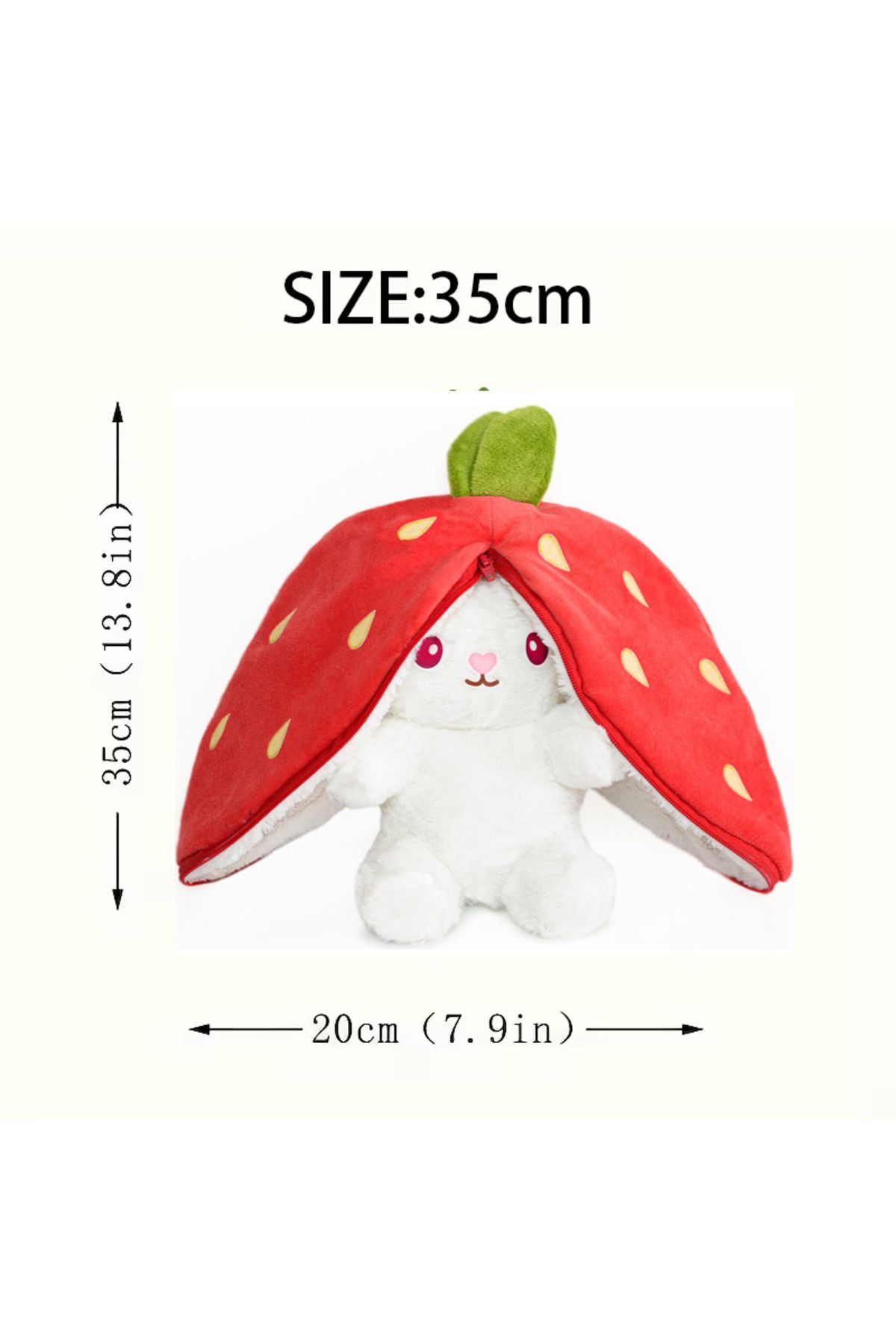 Tıfıl Toys-Red Plush Rabbit with Hat and Bag - Plush Rabbit 03042 4