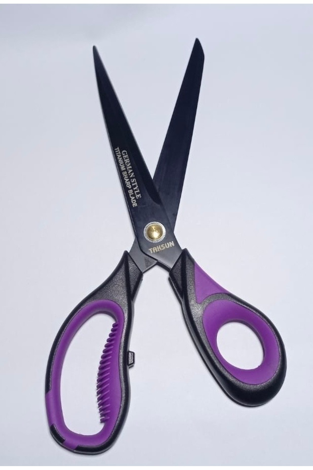 abnturk Dünyanın 1 Numaralı Titanyum Terzi Makası Ortopedik Silikon Saplı 26cm Profesyonel Makas Bakır Pimli