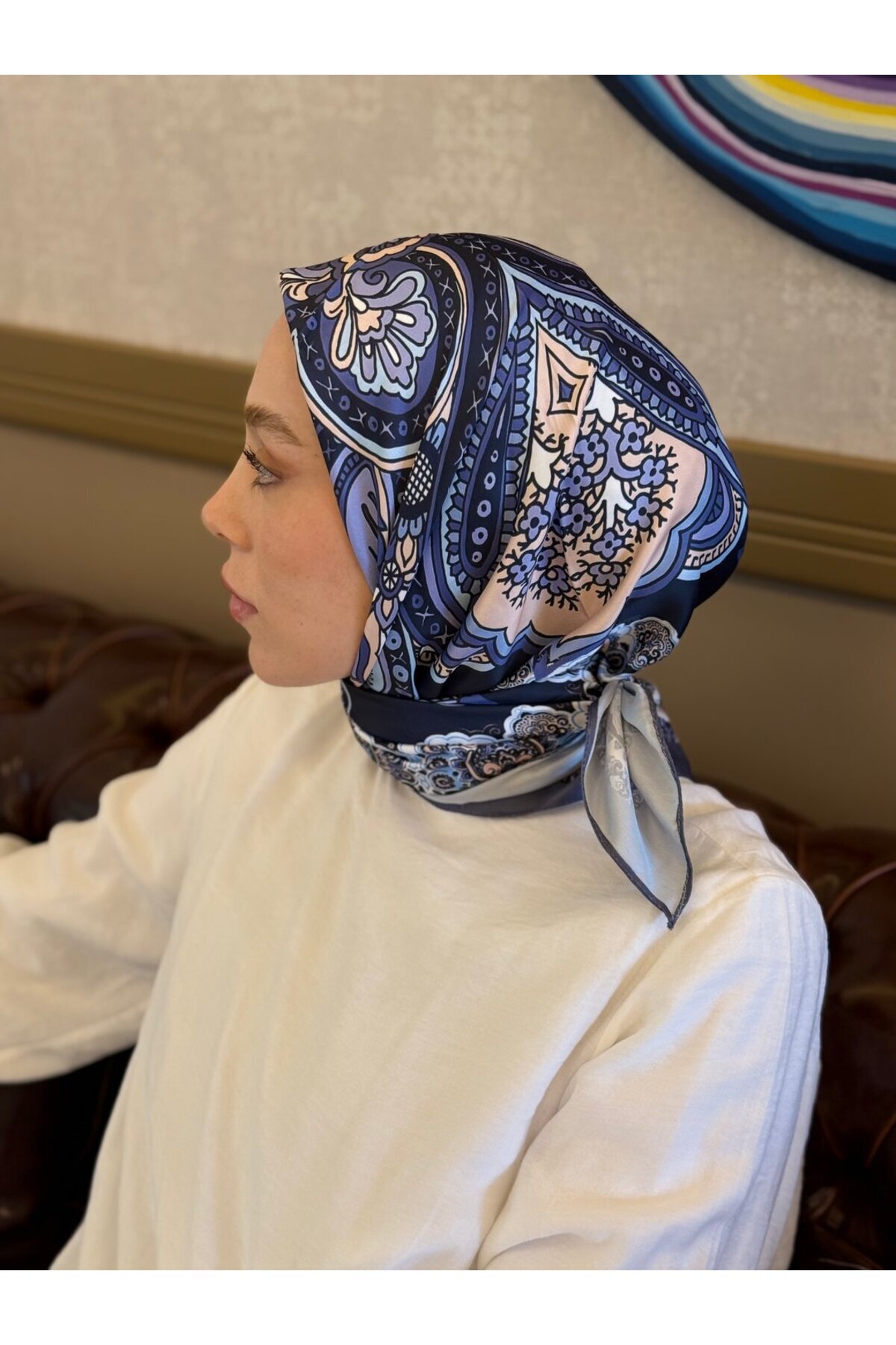 Modakaşmir-Paisora Pattern Twill Scarf 2