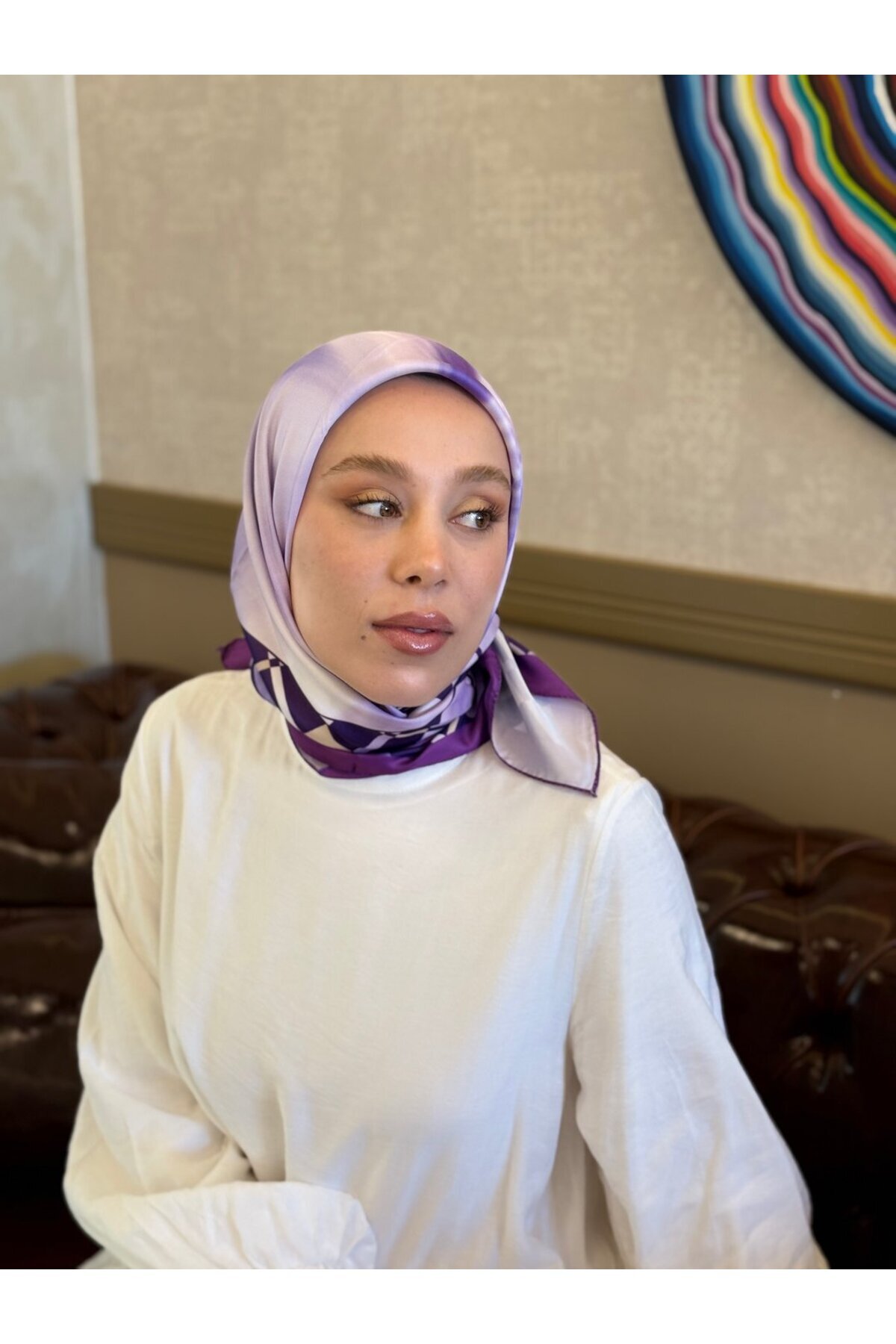 Modakaşmir-Lattice Pattern Twill Scarf 2