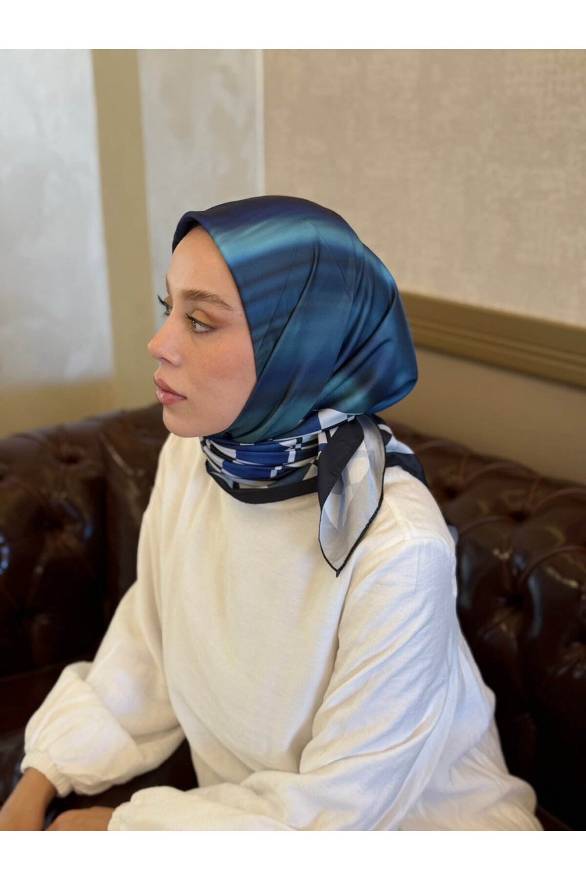 Modakaşmir-Lattice Pattern Twill Scarf 2
