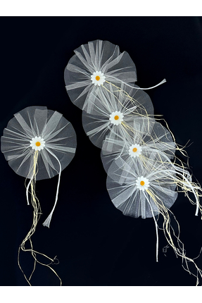 Bonicce 10 Adet Papatyalı Düğün Arabası Süsü Gelin Arabası Konvoy Süsü Bohça ...