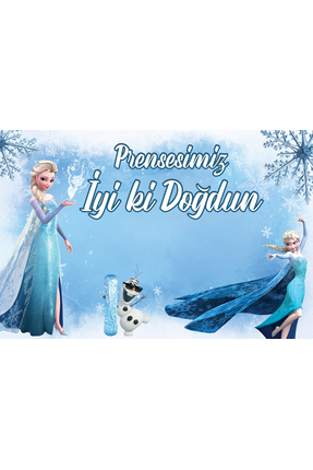 İv Reklam Elsa Frozen Doğum Günü Afişi Branda 70x100 cm – Kişiye Özel İsimli ...