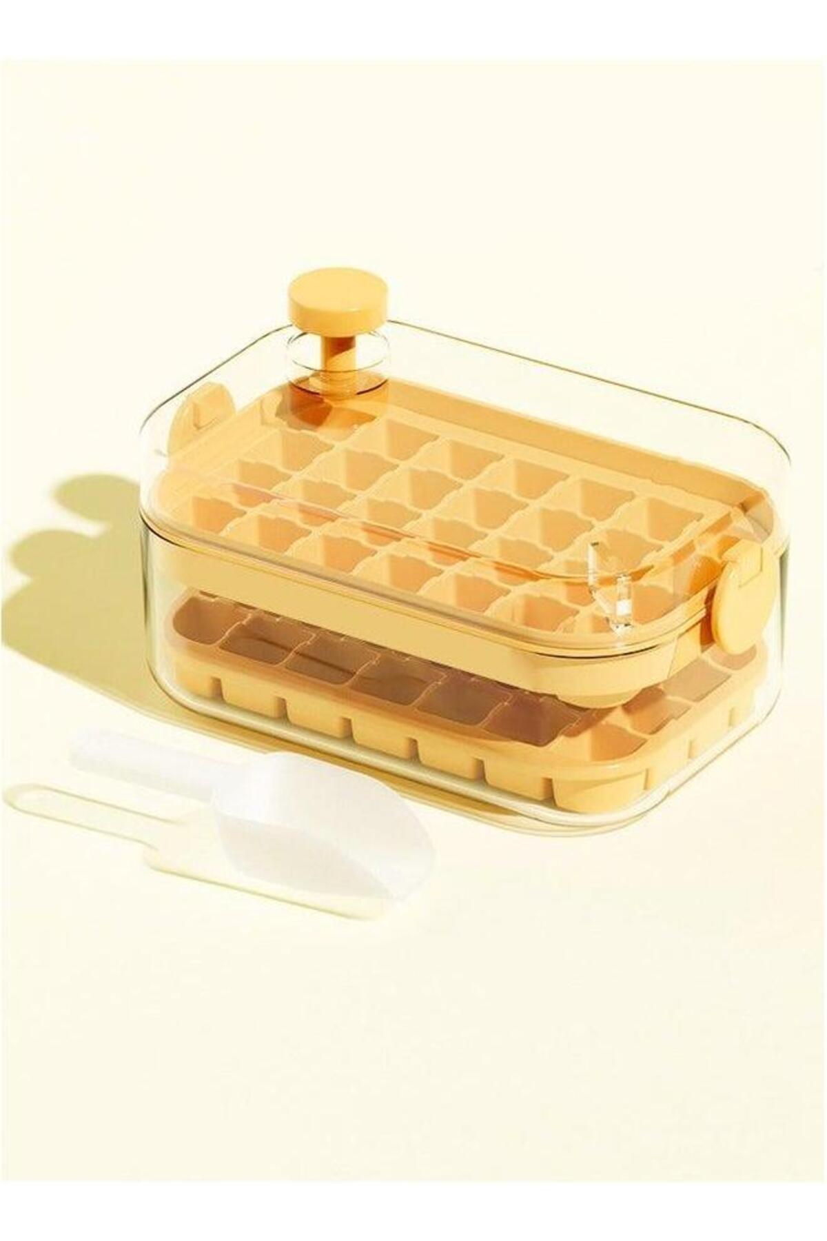 Generic-HOMESTAR 56-Grid Ice Cube Mold with Lid Portable - Silicone 2 Trays + 1 Scoop Can Make Drinks Coffe 1