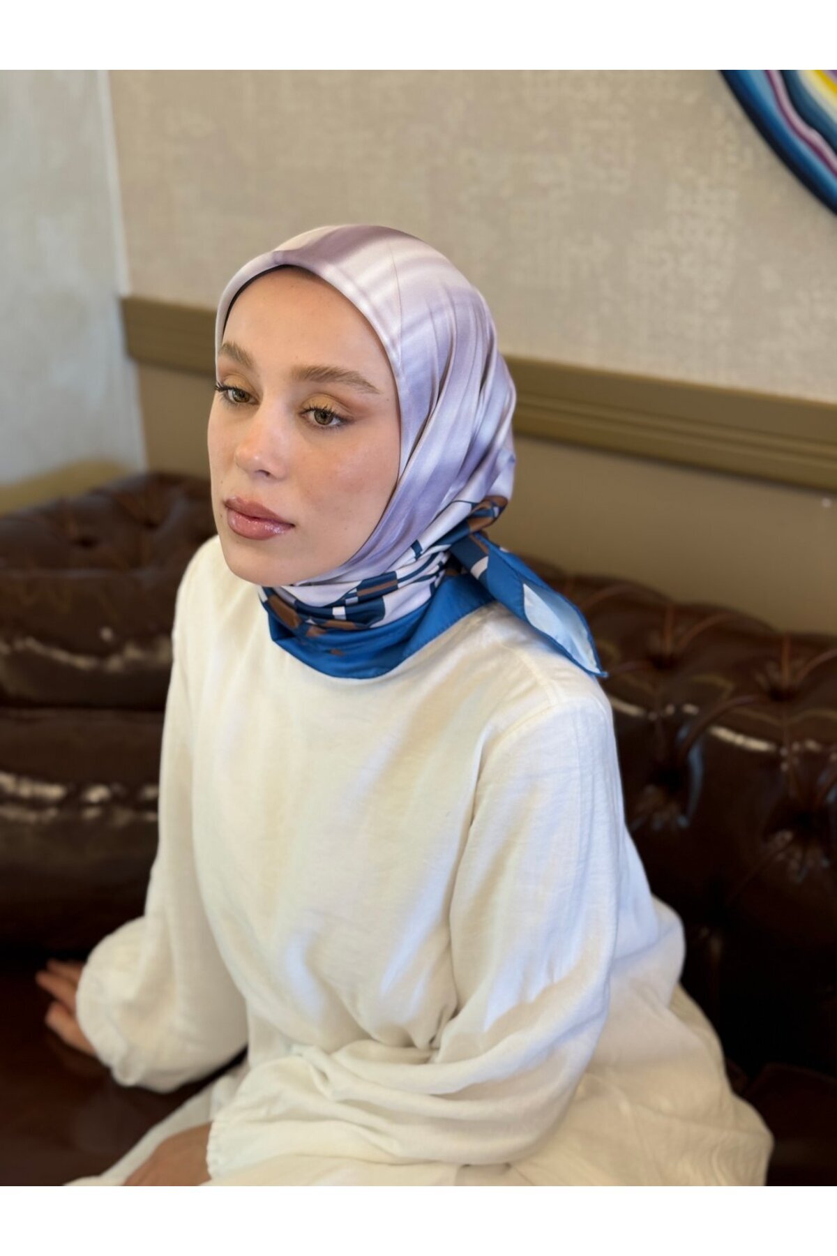 Modakaşmir-Lattice Pattern Twill Scarf 2