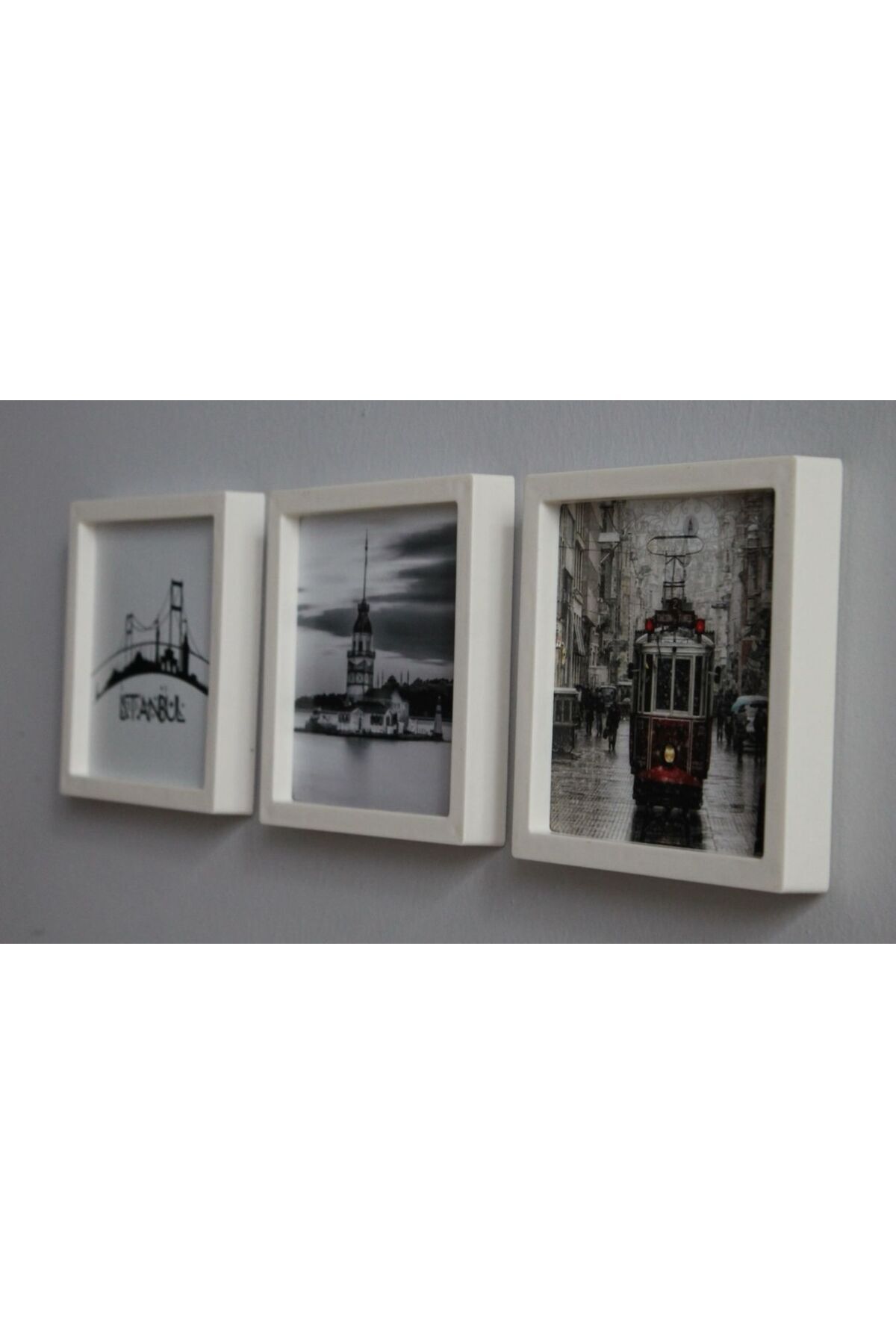 LİFE GLOBAL Yapışkanlı Sök-tak Paspartulu Krem Renk 14x14cm Pola Kare Fotoğraf Çerçevesi - 3'lü paket