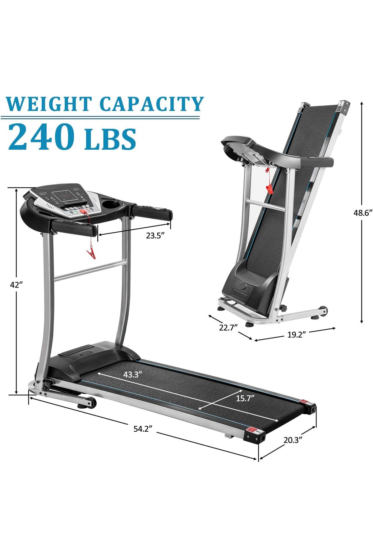 سير كهربائي منزلي قابل للطي موديل 6069A | شاشة لمس | 12 برنامج | يتحمل حتى 90 كجم - 1.5 حصان
