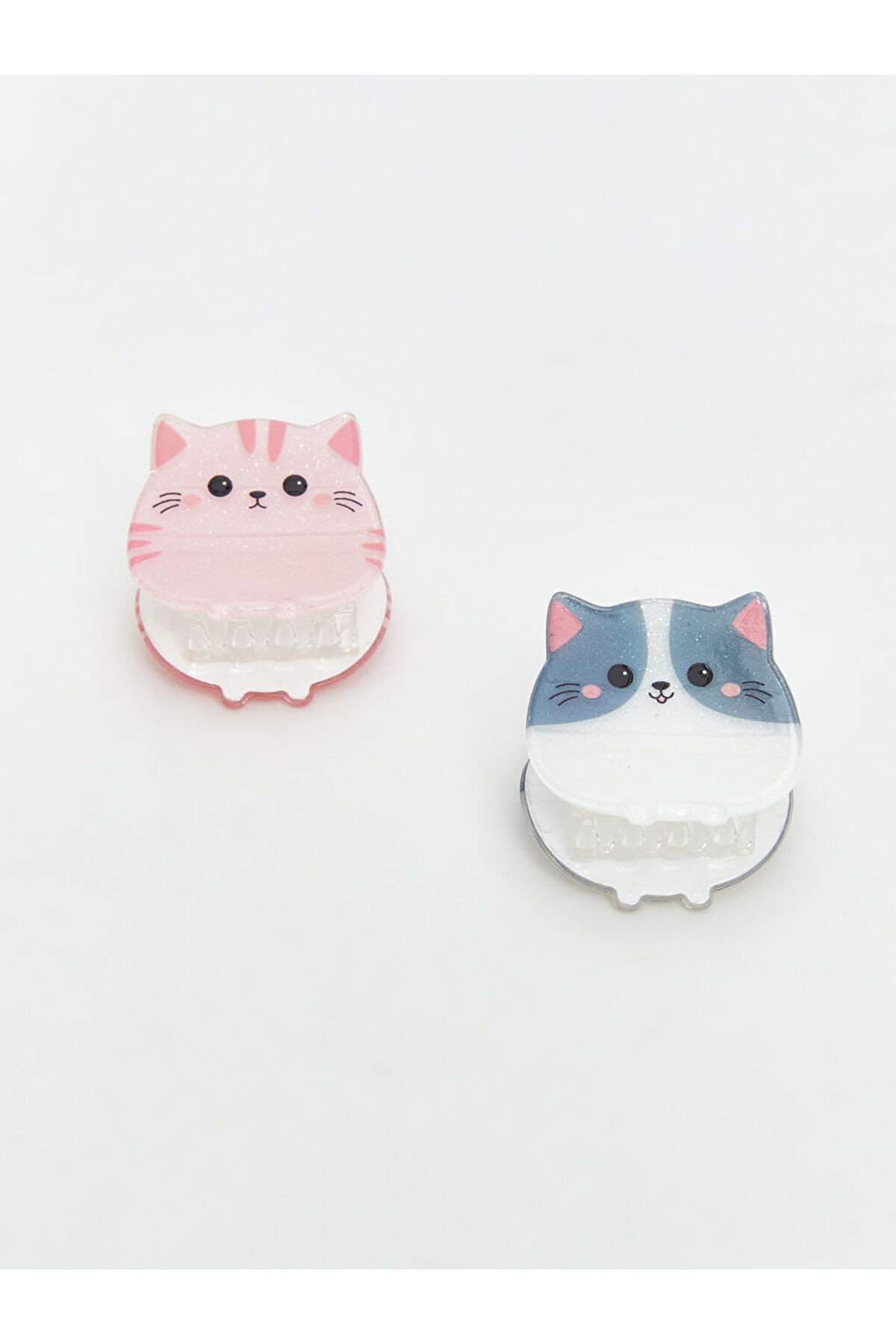 LC Waikiki-Sparkling Selections from Shining Store |   Girl's Buckle with Cat Figure, Set of 2 2