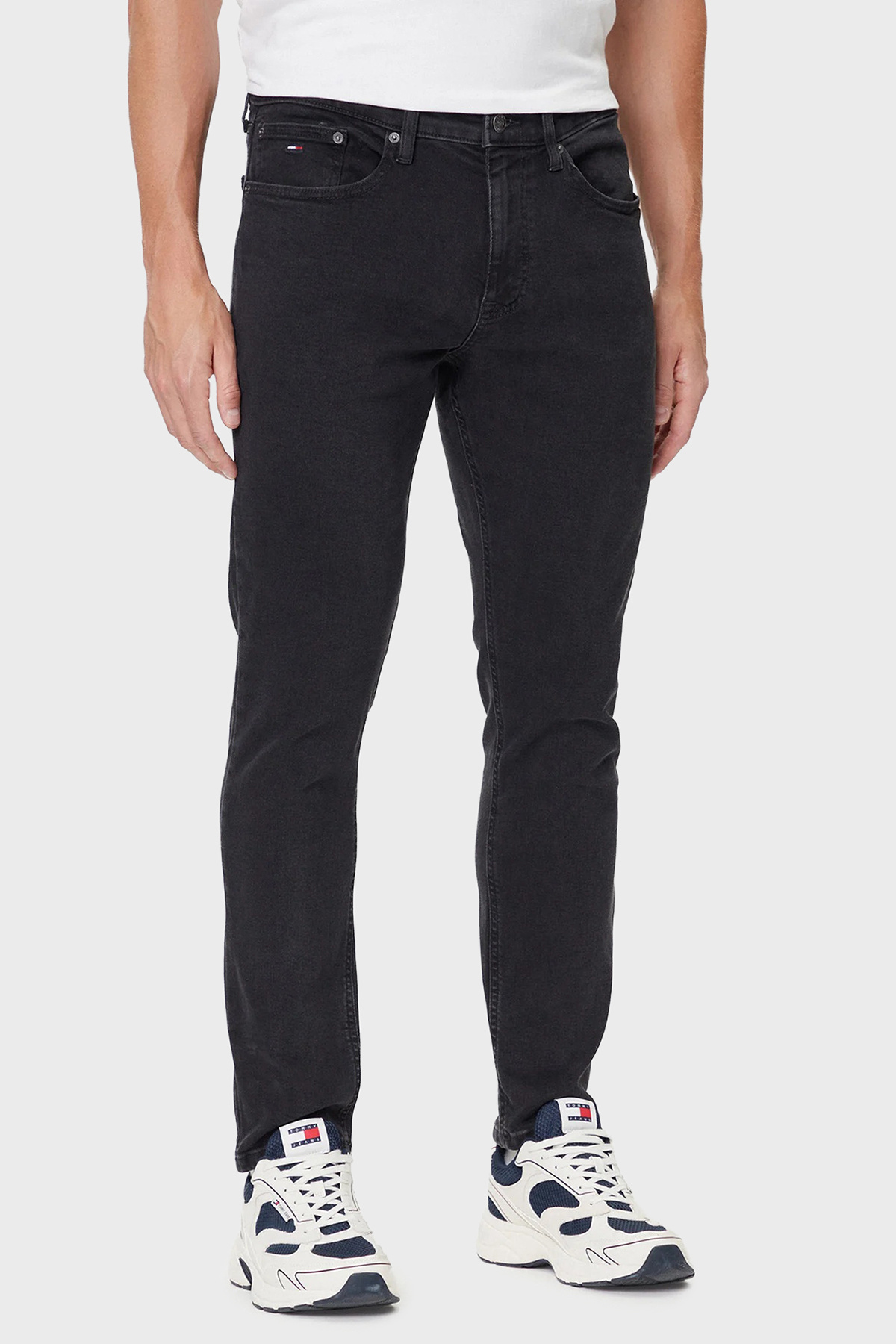 تامی جینز کمر باریک تناسب معمولی شلوار جین ساق کوتاه مردانه JEANS DM0DM21232 1BZ تامی جینز کمر باریک تناسب معمولی شلوار جین ساق کوتاه مردانه JEANS DM0DM21232 1BZ