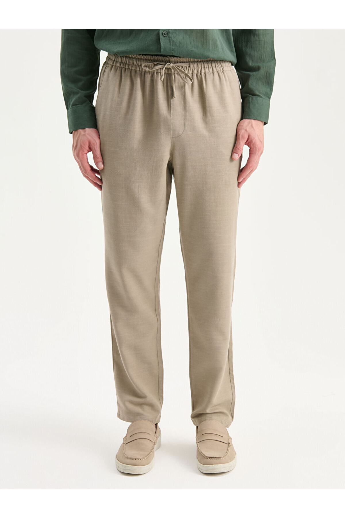 LC Waikiki-Create Your Style from Uzg Store |   Standard Fit Linen Look Men's Trousers 2