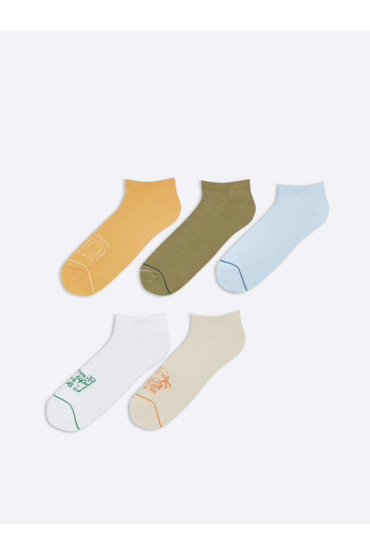 LC Waikiki-Create Your Style from Uzg Store |   Printed Men's Booties Socks 5 Pack 1