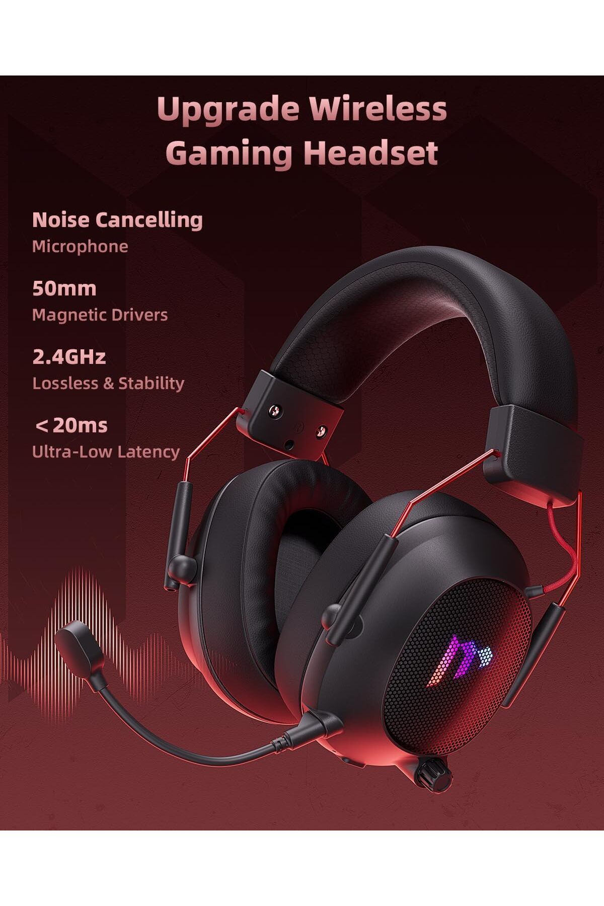 mytrix-2.4GHz Wireless Gaming Headset with Noise Cancelling Detachable Mic for PC/PS5/PS4/Switch/Mac 3