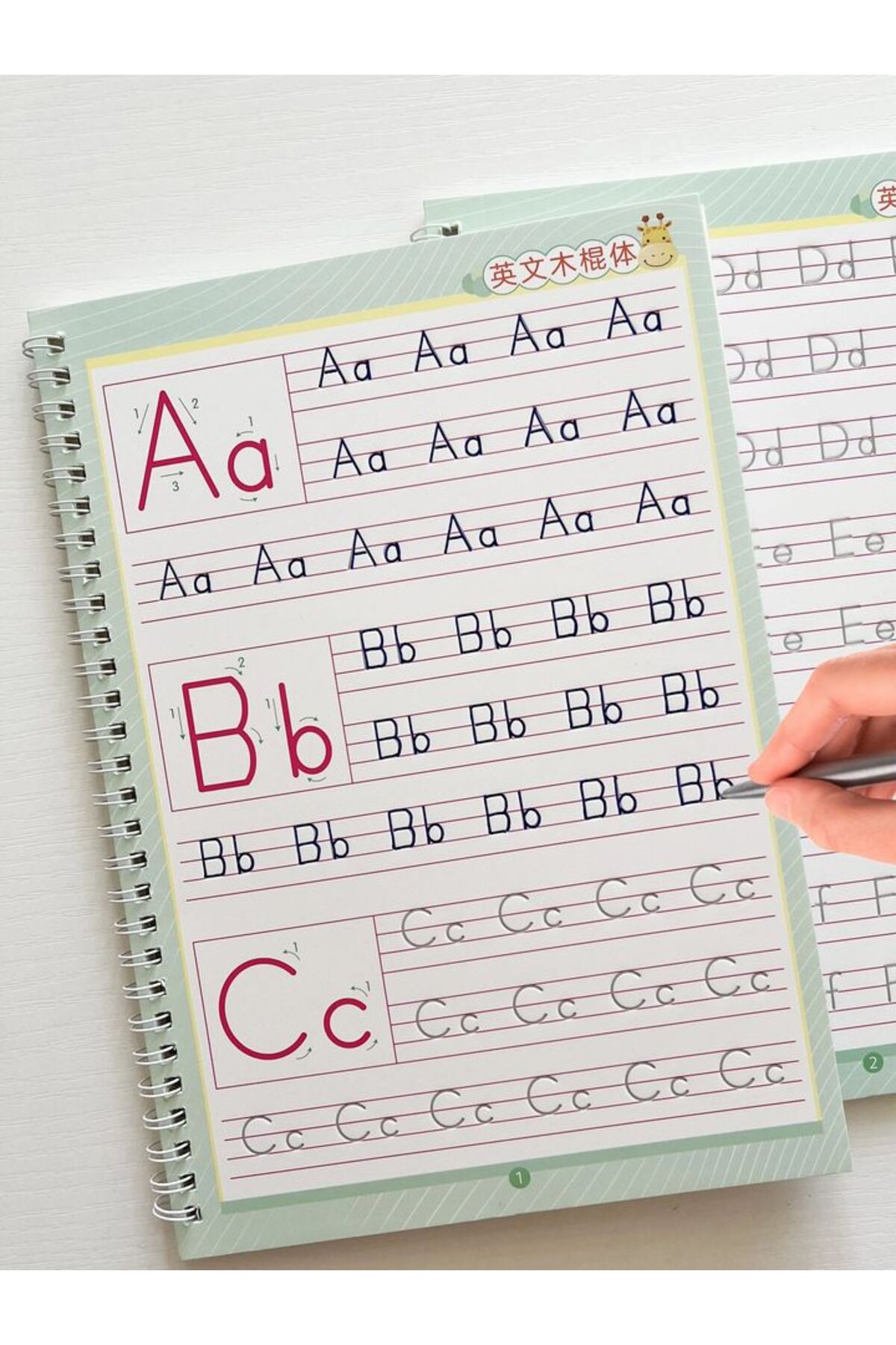 کتاب تمرین نوشتن الفبای انگلیسی گروو همراه با قلم