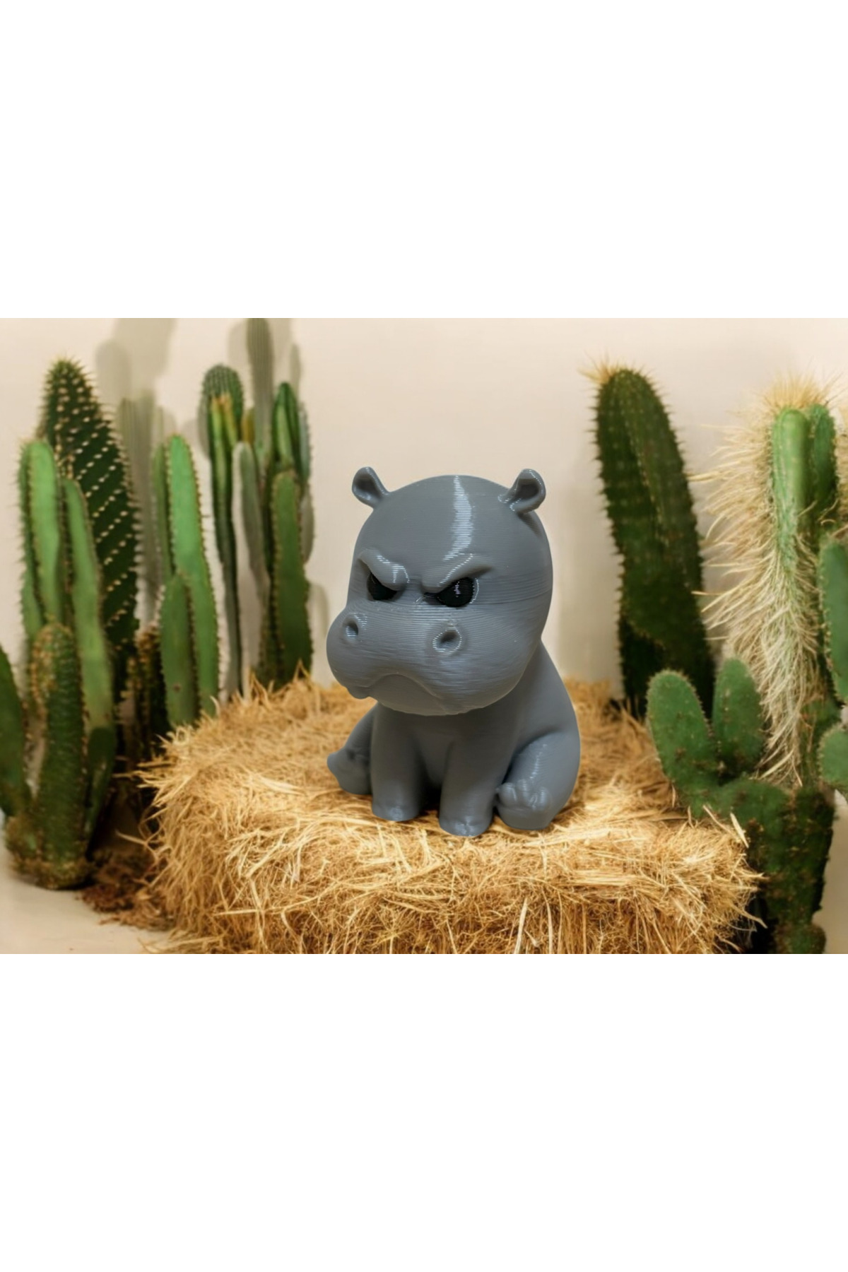 Angry Little Hippo – 10 cm Sevimli ve Sinirli Su Aygırı Figürü