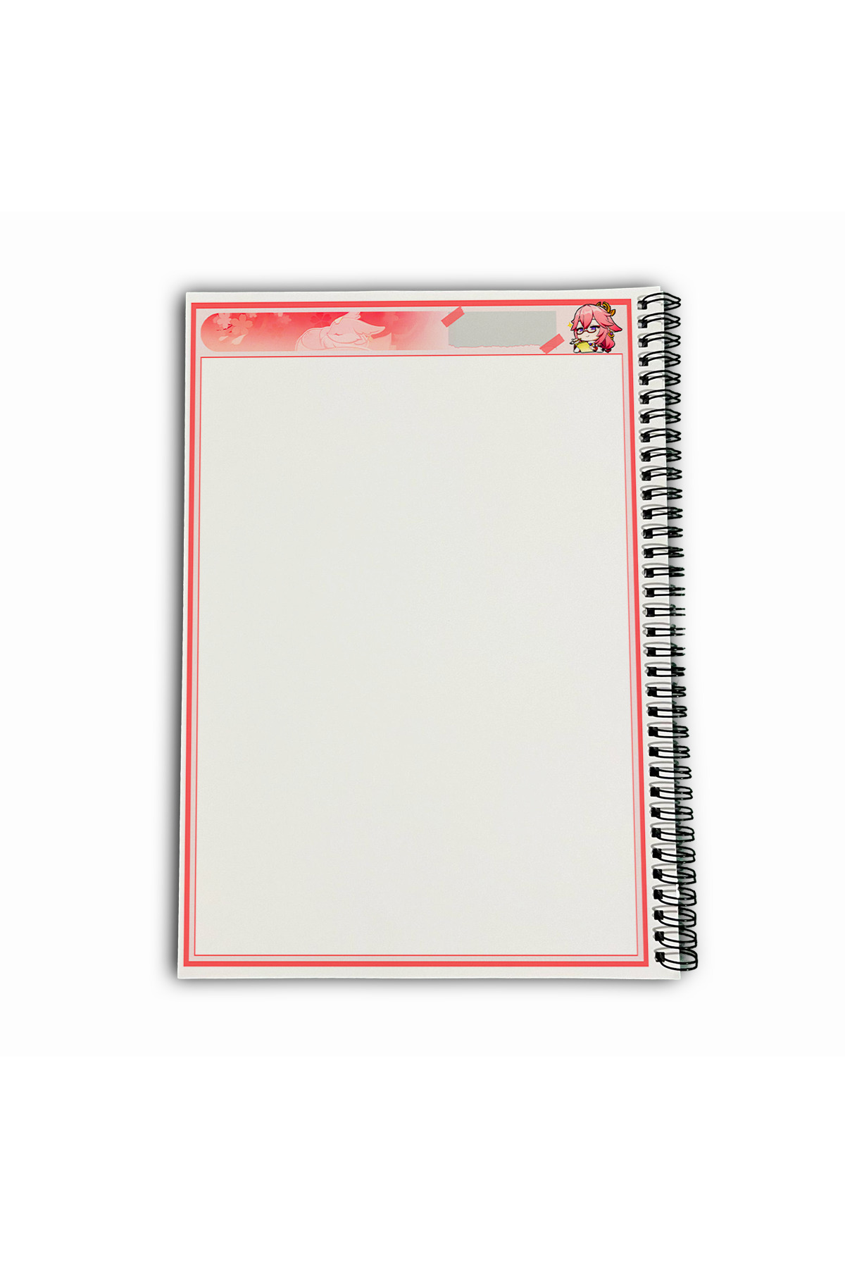 Define Moyas-Genshin Impact Yae Miko Unlined A4 School Notebook 72 Sheets Model 2 6