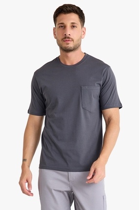 OWL Kalem Cepli Tişört Bisiklet Yaka %100 Pamuk