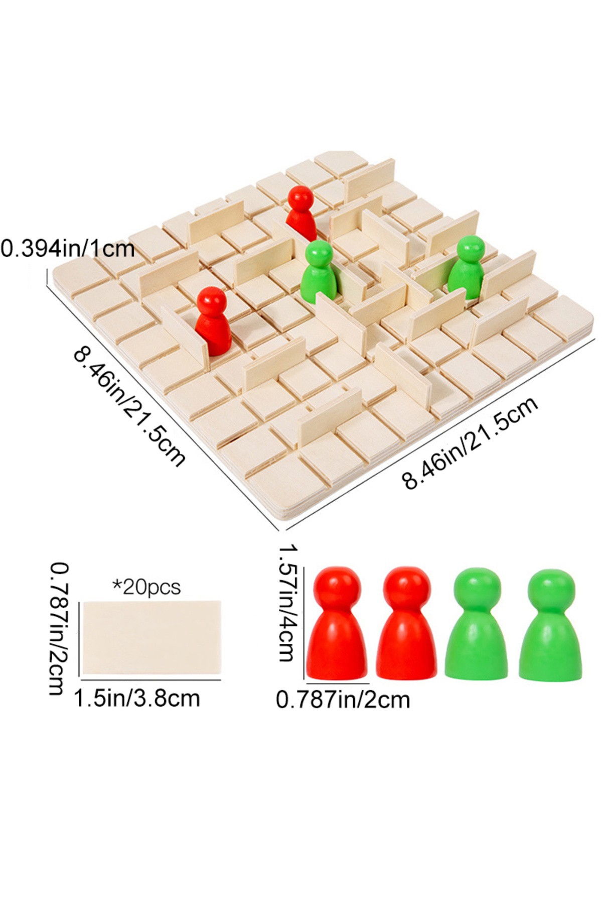 Choice-1 set Wooden Step By Step Board Game, Family Strategy Game, Logical Thinking Tabletop Game Chess, Mu 1