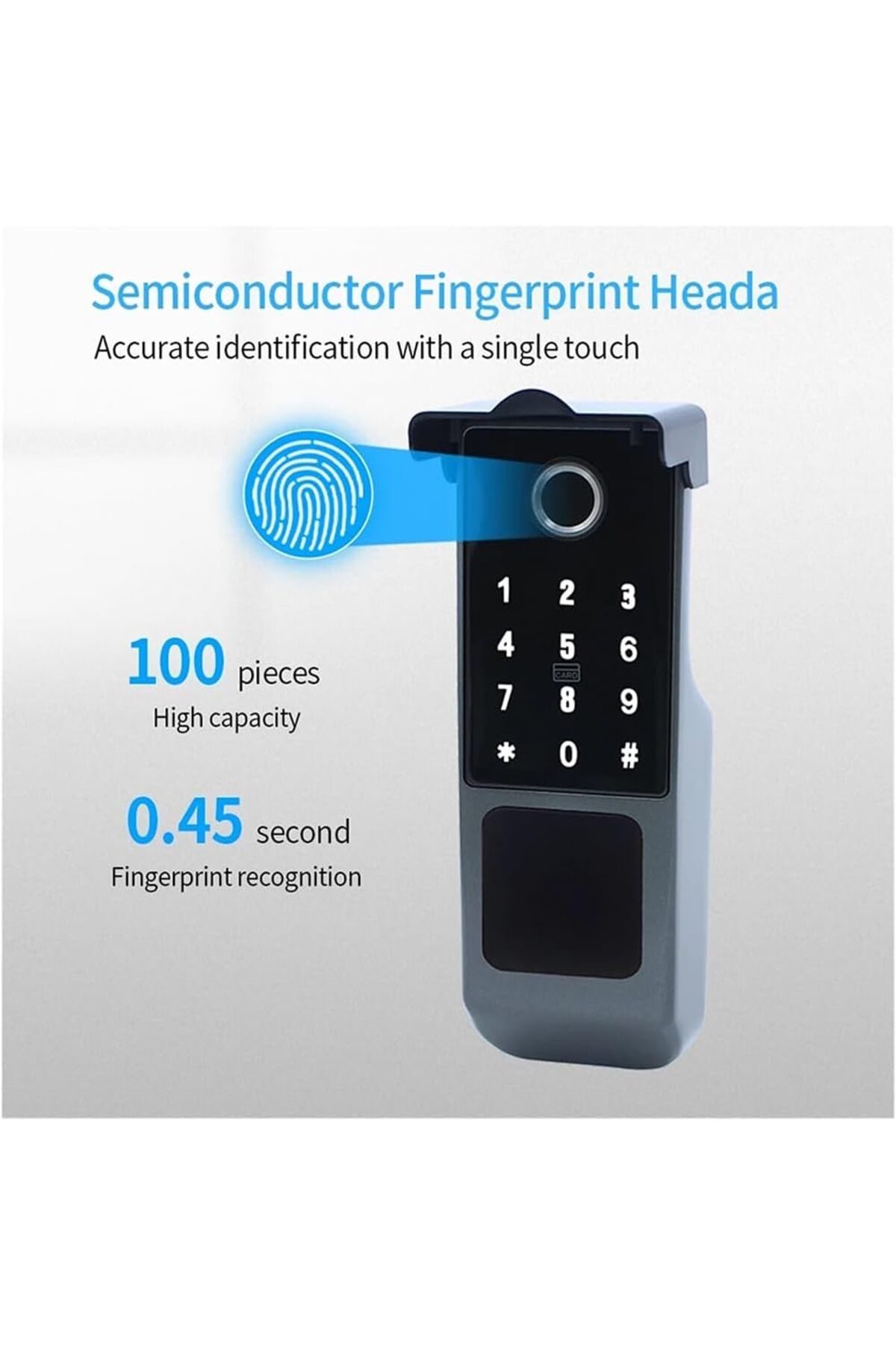 Taimi-Smart waterproof lock with fingerprint, password, IC card & Tuya app – 2 pcs 3