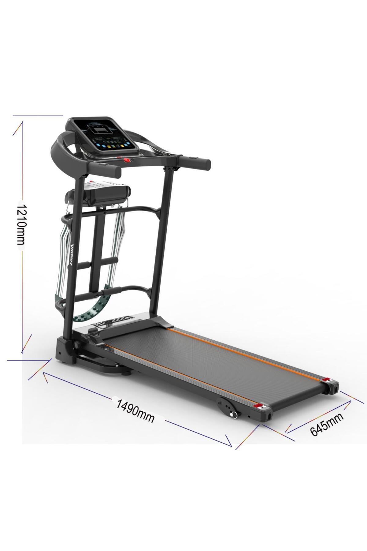 سير كهربائي بقوة تصل 1.5 حصان، يتحمل 90 كجم، 3 مستويات انحدار ،سطح جري 400 في 1200 ملم، 505D,مع مساج