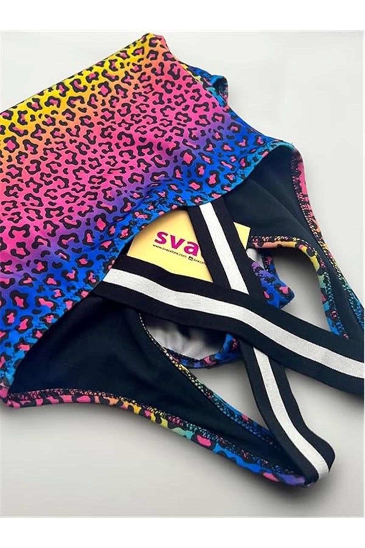 Genel Markalar LEO Kız Çocuk Mayo Renkli Leopar Deniz Havuz Yüzücü Plaj Çabuk Kuruyan Fit Kalıp Esnek 13-14YAŞ fotoğrafı 5 (önizleme)