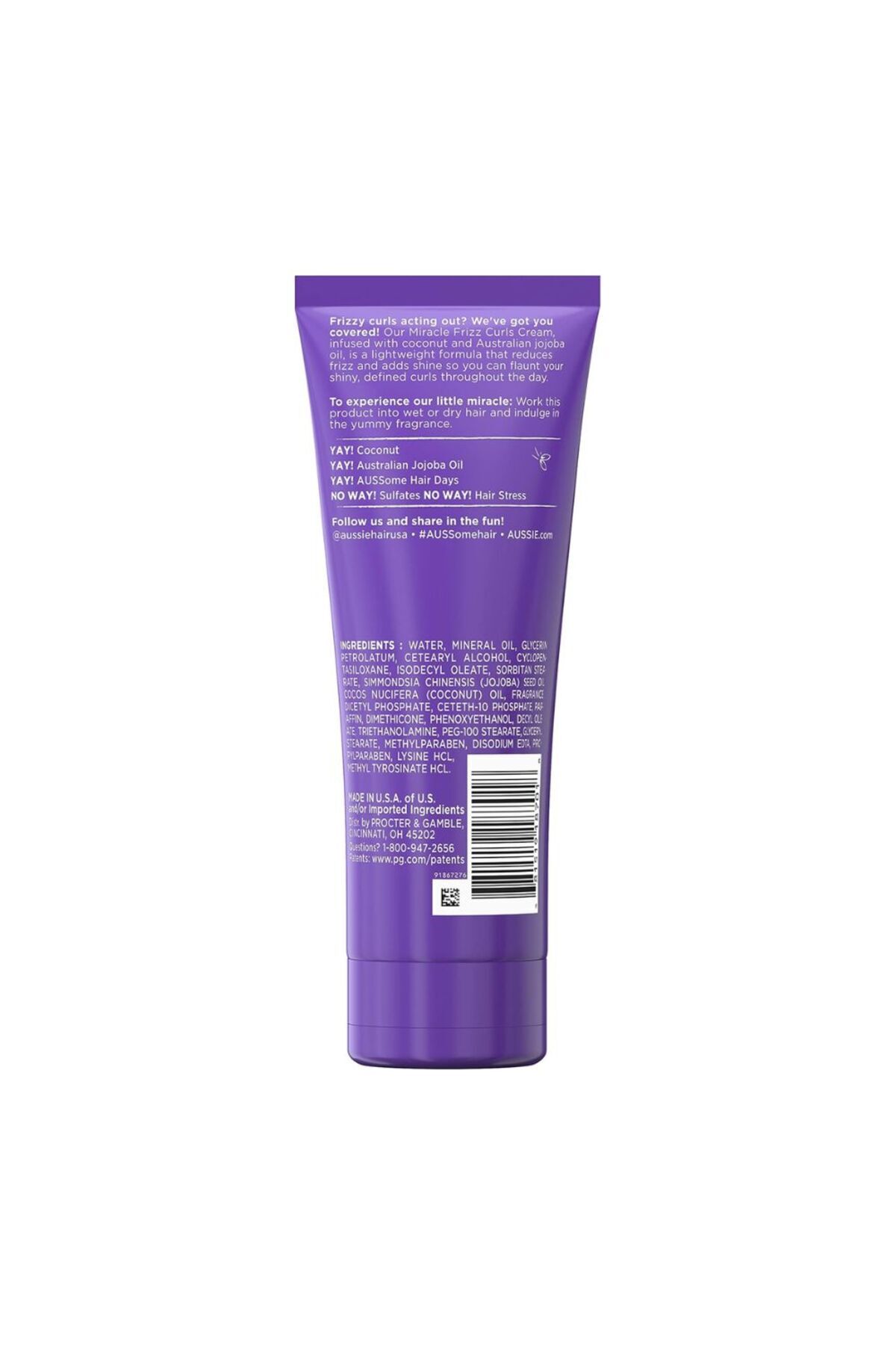 Aussie-Miracle Curls Curl Styling Cream with Australian Coconut & Jojoba Oil 193ml 2