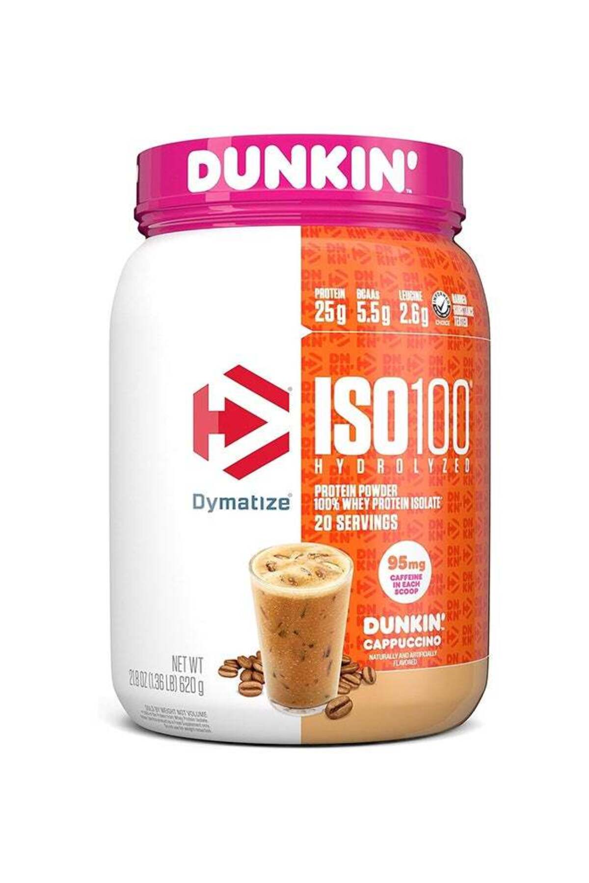 Dymatize x Dunkin' Cappuccino ISO100 Whey Protein Powder