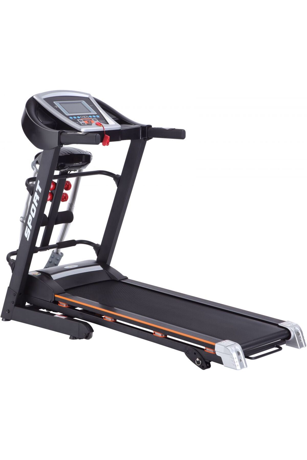 سير كهربائي 2 حصان مع مساج ودمبل شاشة رقمية سرعة 14.8كم وزن 120كج امتصاص صدمات 6028dk