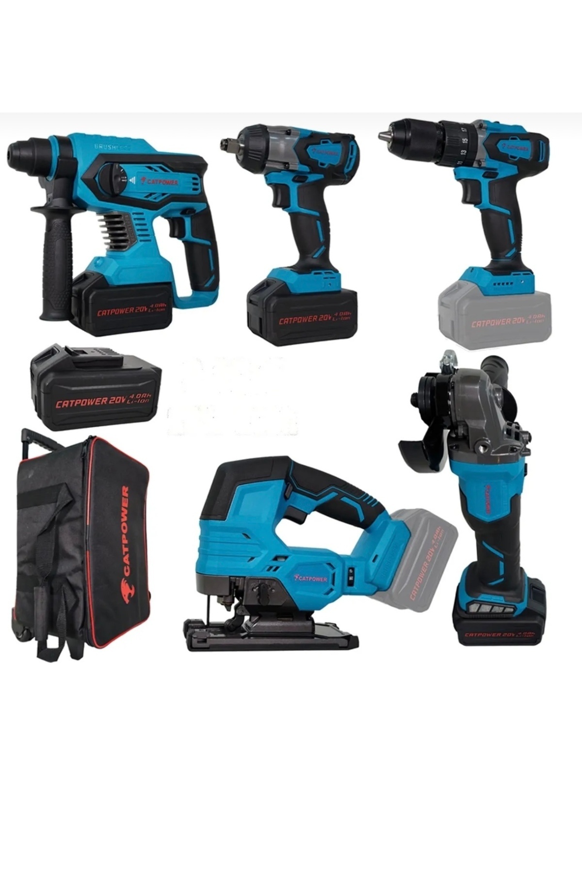 JİMATSU CATPOWER 4150 Akulu 5 li Alet Seti Komursuz Motor 3Ad A