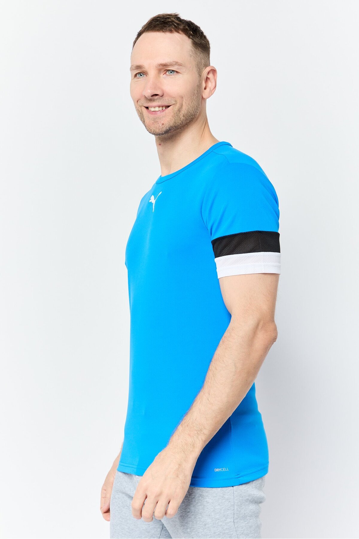 Puma-Men Sportswear Fit Short Sleeves Training Jersey, Blue 3