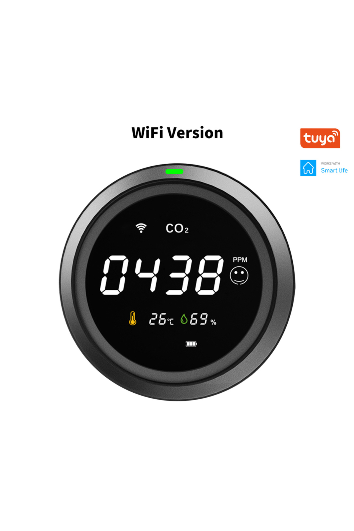 Choice1-WiFi Version GIRIER Tuya Smart CO2 Detector, WiFi Carbon Dioxide Monitor with LCD Display, Indoor Ai 1