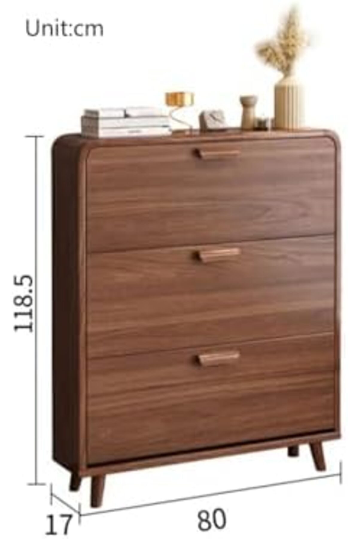 sharpdo-Foldable Shoe Rack with Simple and Ultra-Slim Design, 3 Layers 4