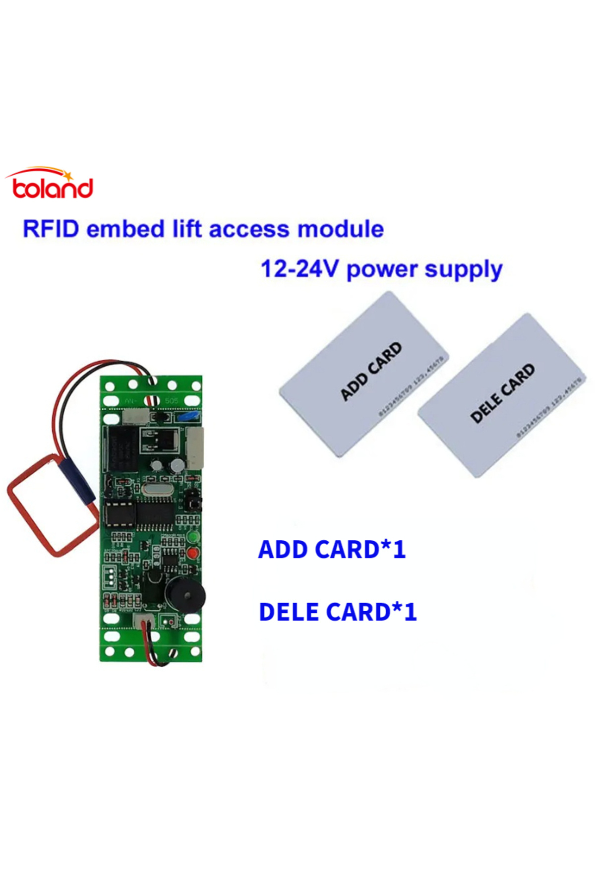 Choice-add card RFID Two-Way Embedded Door Access Control System with Dual-Sided Card Reader and 2 Master C 1