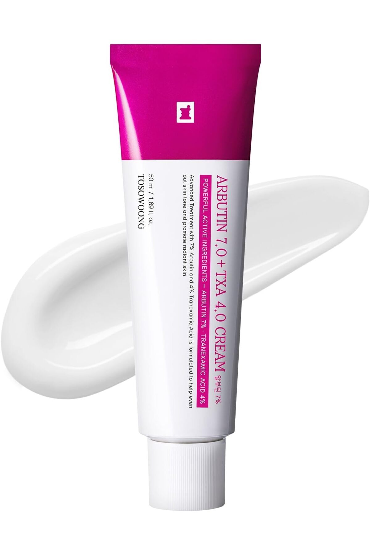 Tosowoong-Arbutin 7% + Tranexamic Acid 4% Cream, 70,000ppm Arbutin, 40,000ppm TXA, Niacinamide, Glut 1