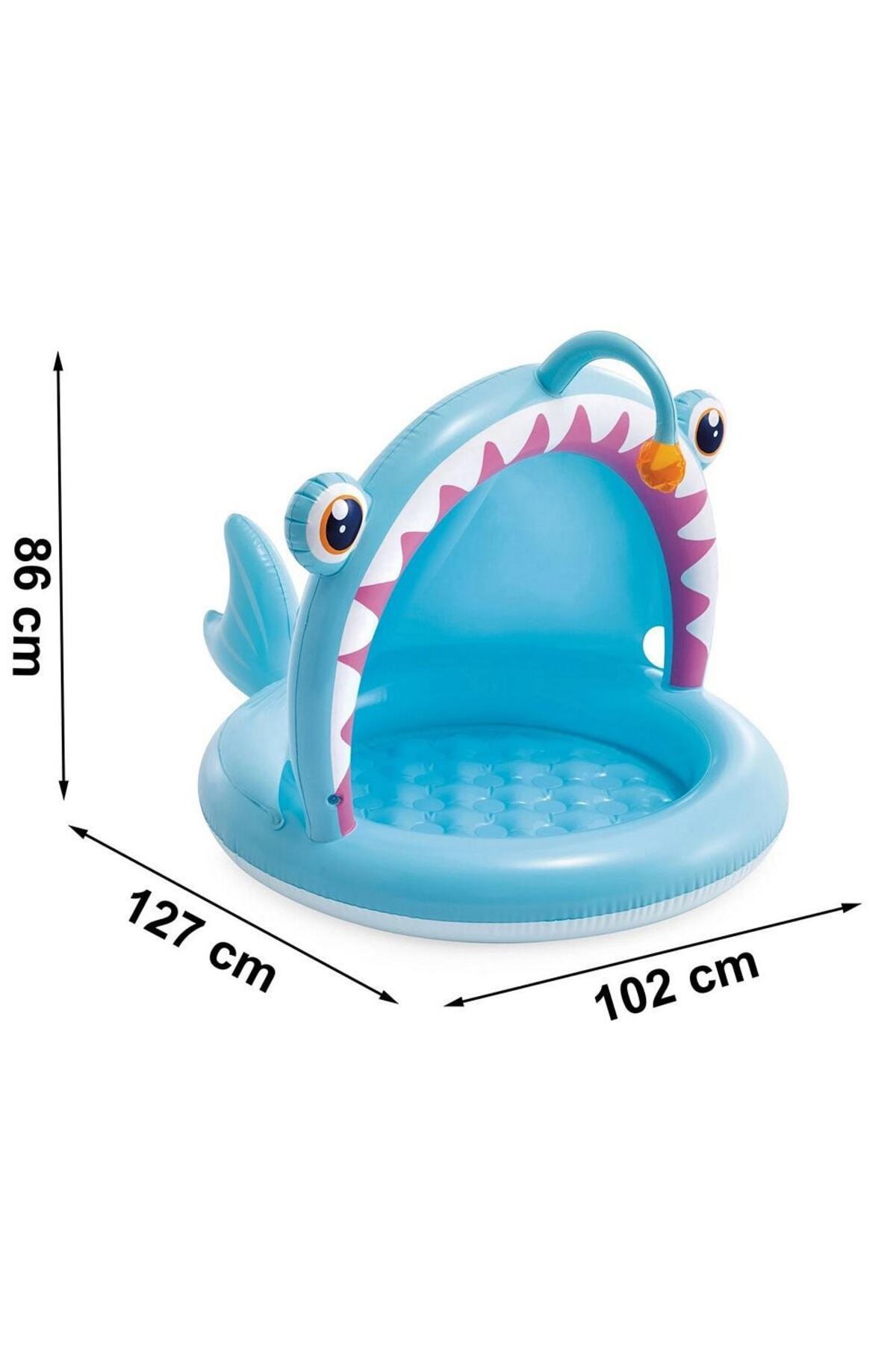 Intex-Intex inflatable pool for children, with soft base and built-in roof, made of PVC, in the shape of a... 6
