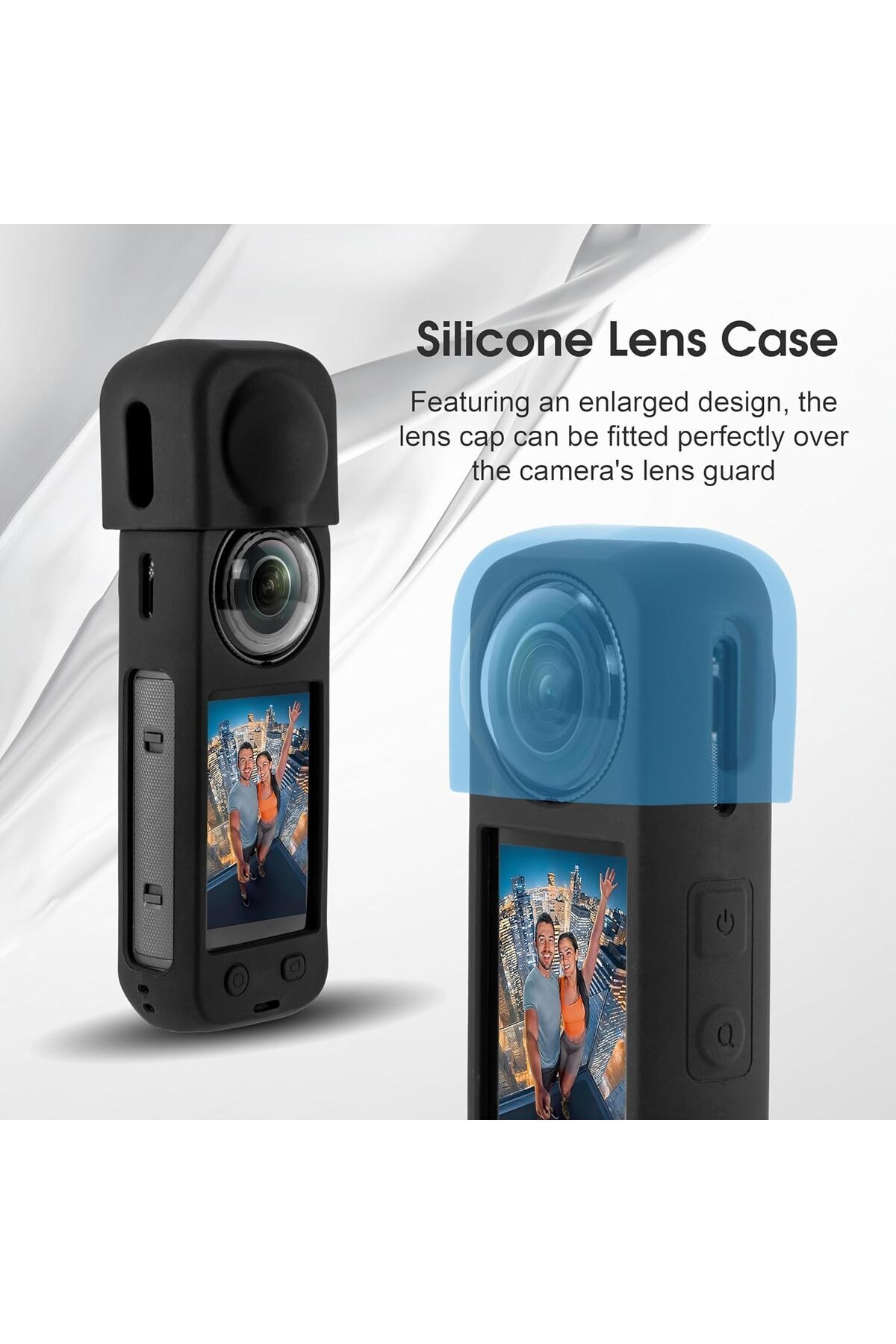 Generic-CENXI Silicone Cover Case for Insta360 X5, Soft Lens Cap Protector All Round Protective Case for Ins 7