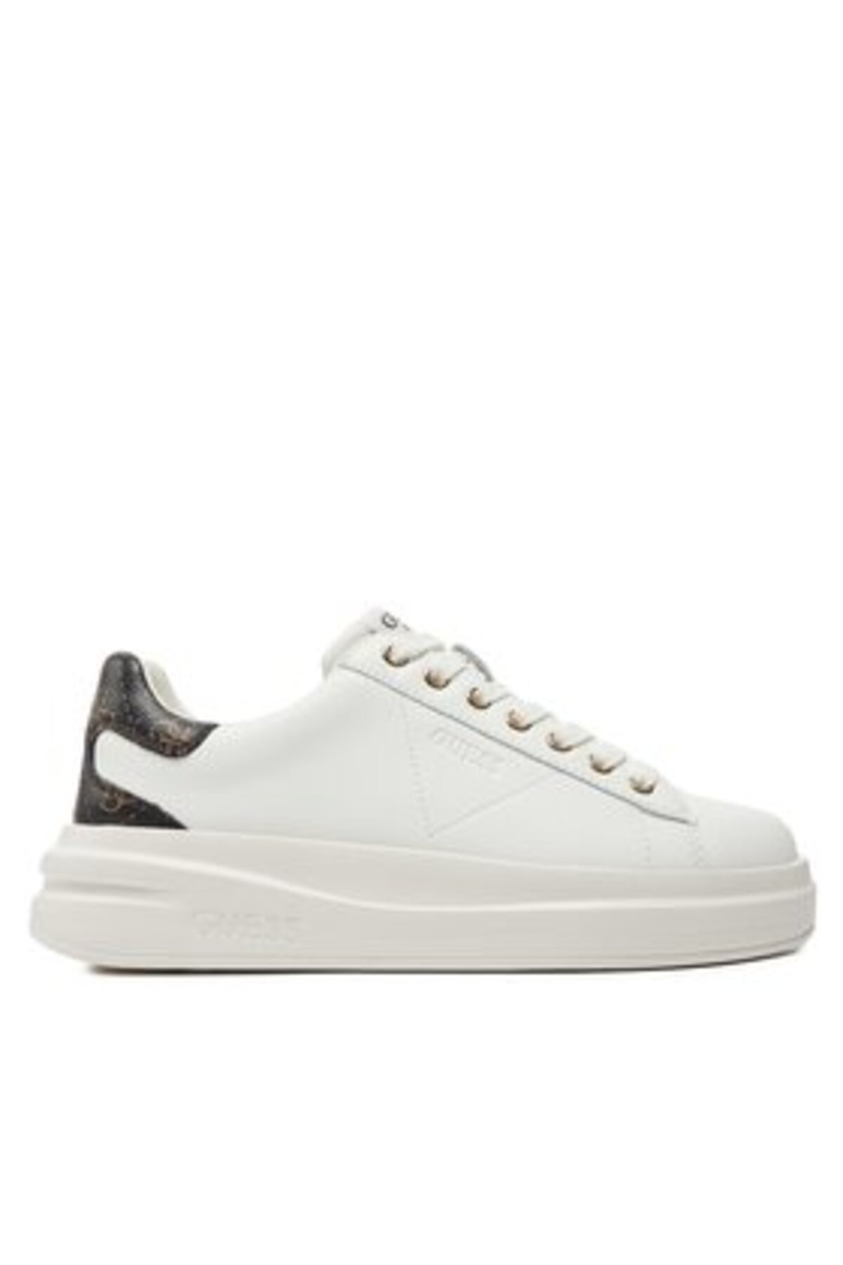 Guess Pantofi Elbina din piele naturală FLJELBFAL12 PANTOF FLJELB FAL12 WHBRO