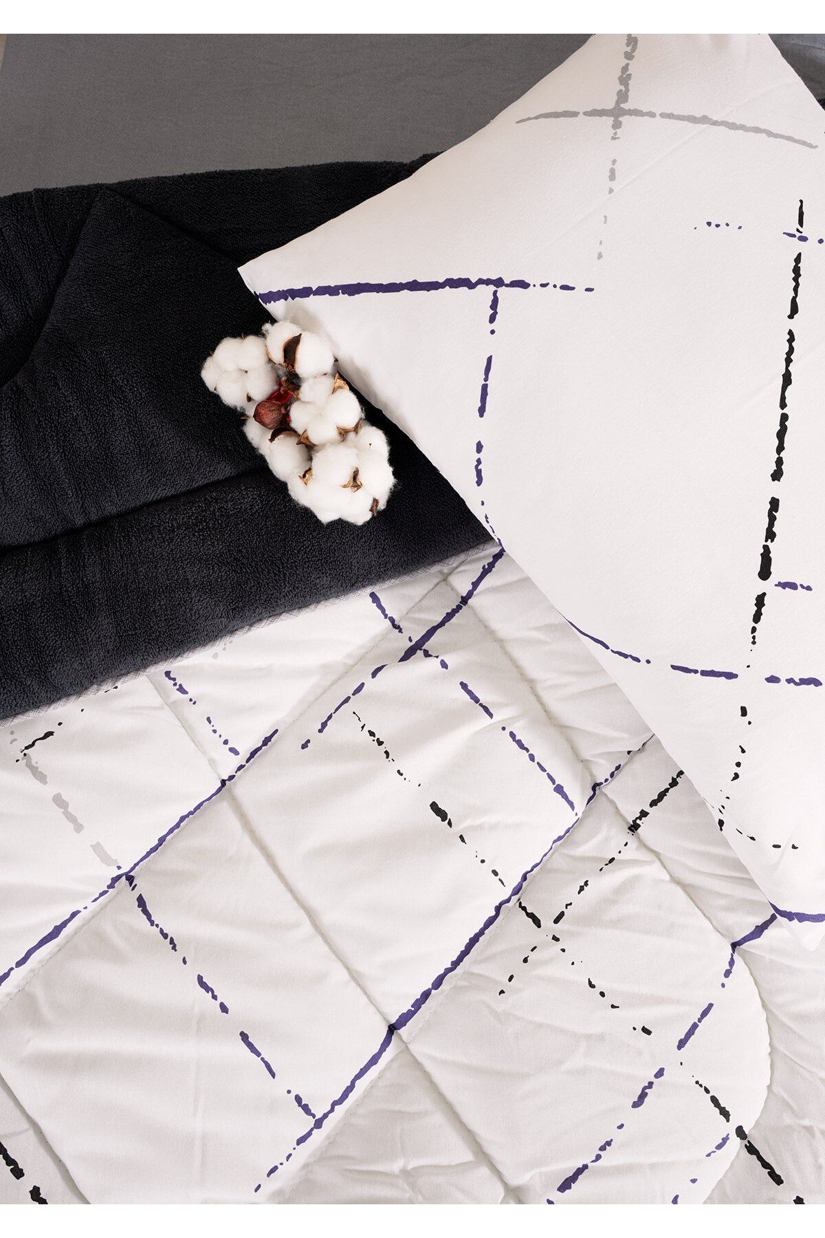 Sudemhome-Single Welsoft Sleeping Set Double Sided Wellsoft Fluffy Fleece Quilt and 100X200 Elastic Sheet 3