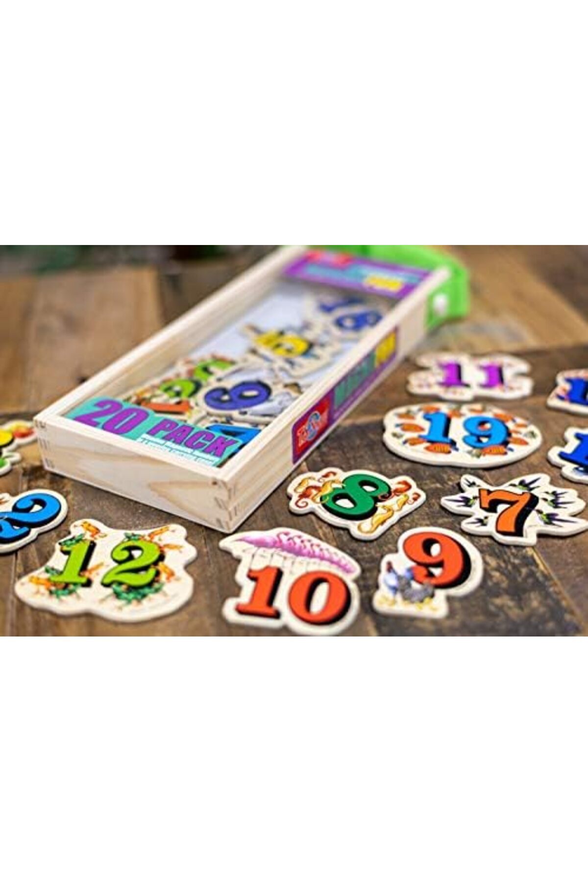 مگنت‌های چوبی آموزشی مگنافون، شمارش اعداد، ۲۰ تکه