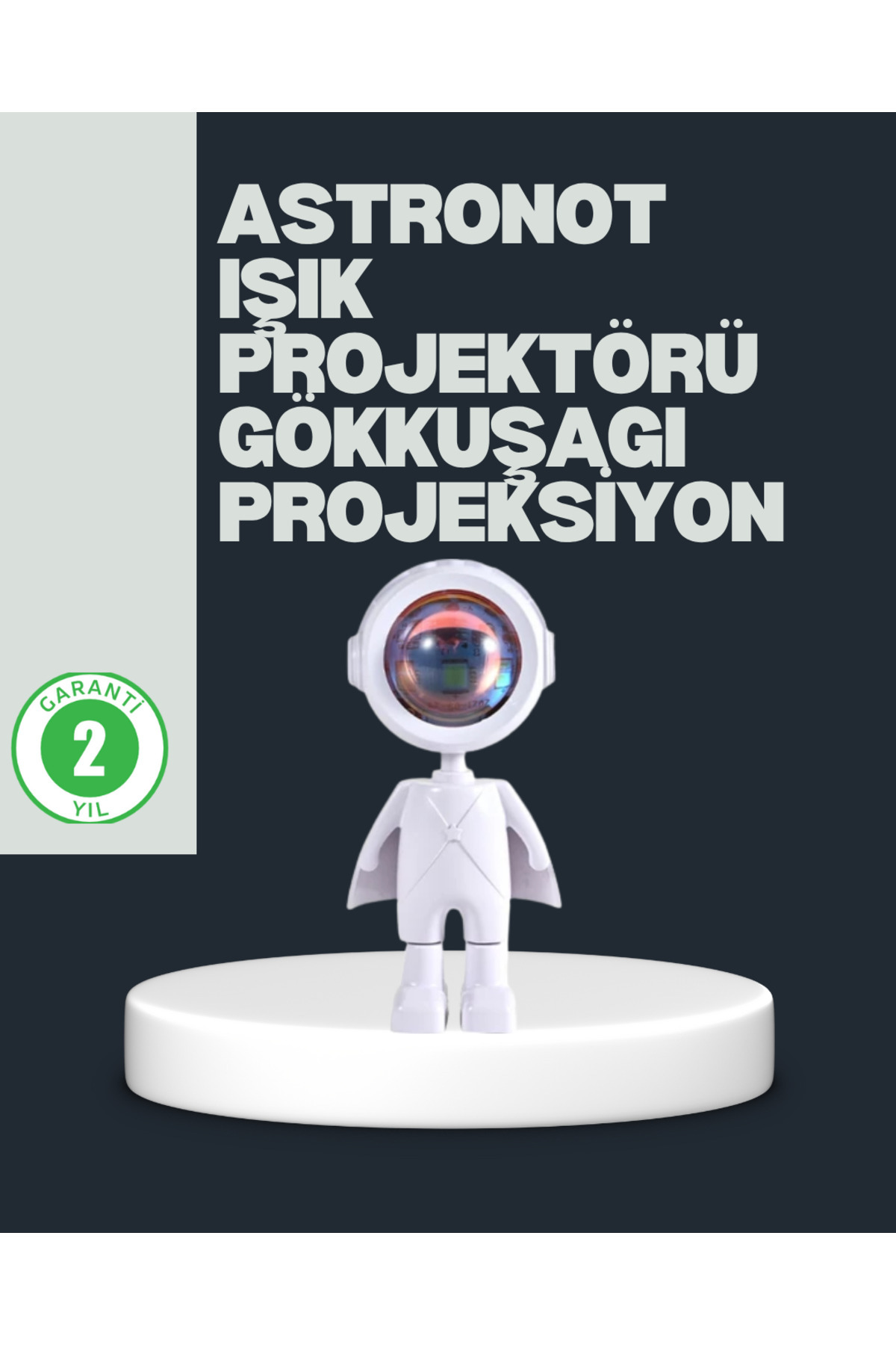 Ronanna Astronot Tasarımlı Gün Batımı Efektli Şarjlı LED Lamba