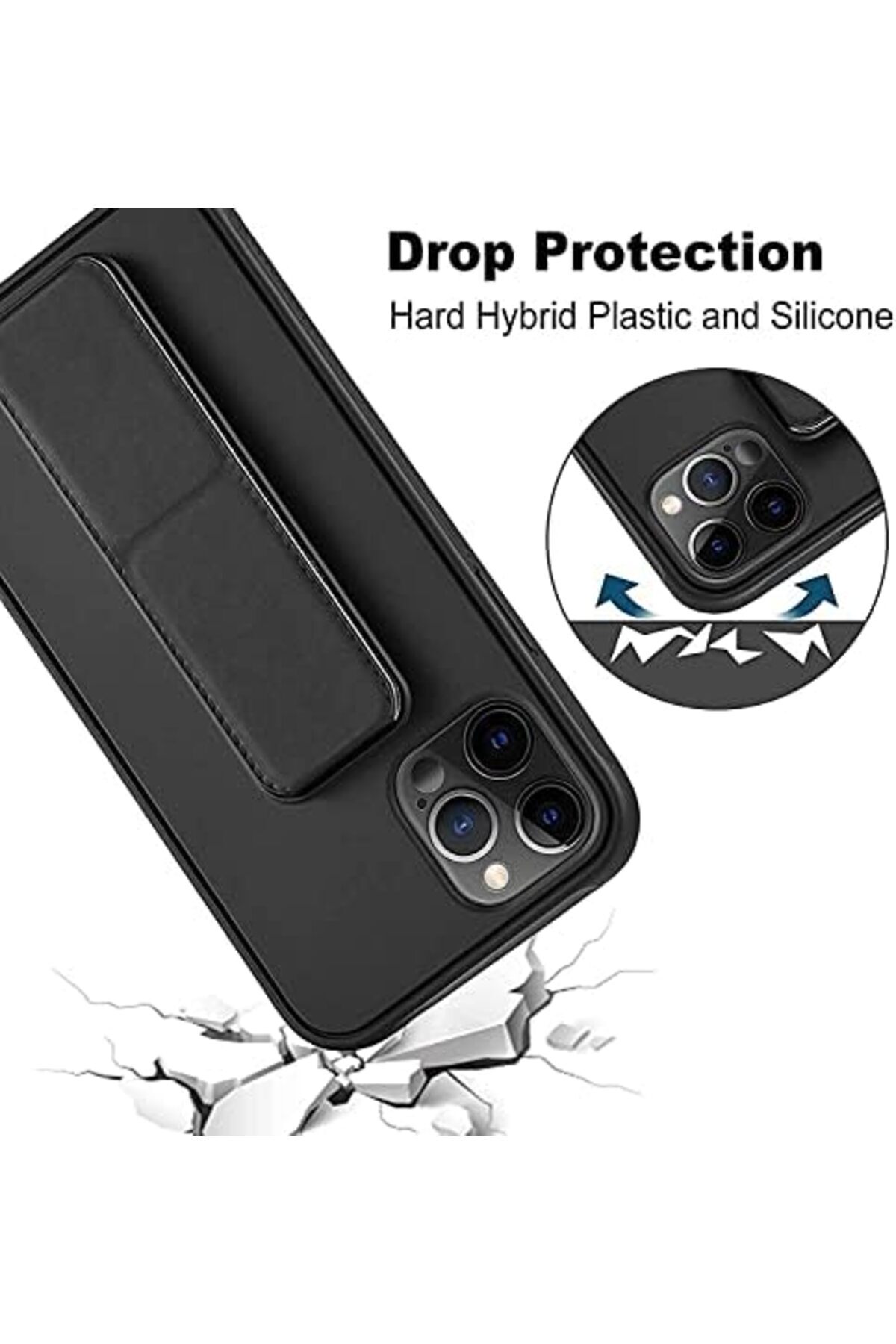 Margoun-iPhone 12 Pro Max Case with Magnetic Holder, Premium Vertical and Horizontal Strap and Multi-Silicon 5