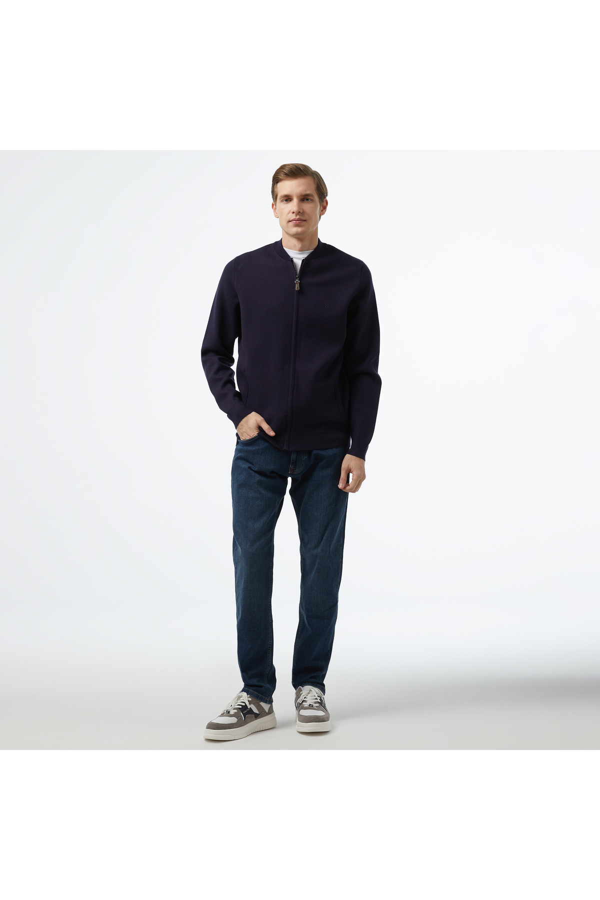 Nautica Erkek Lacivert Regular Fit Triko görsel 3