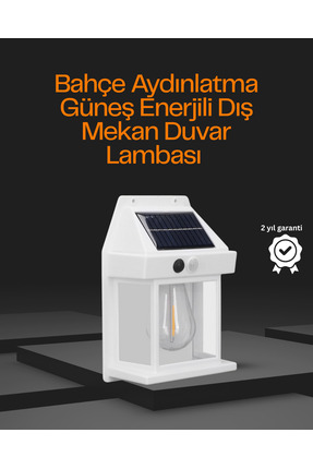 teknodayım 1800 mAh Pilli Solar Duvar Aydınlatma