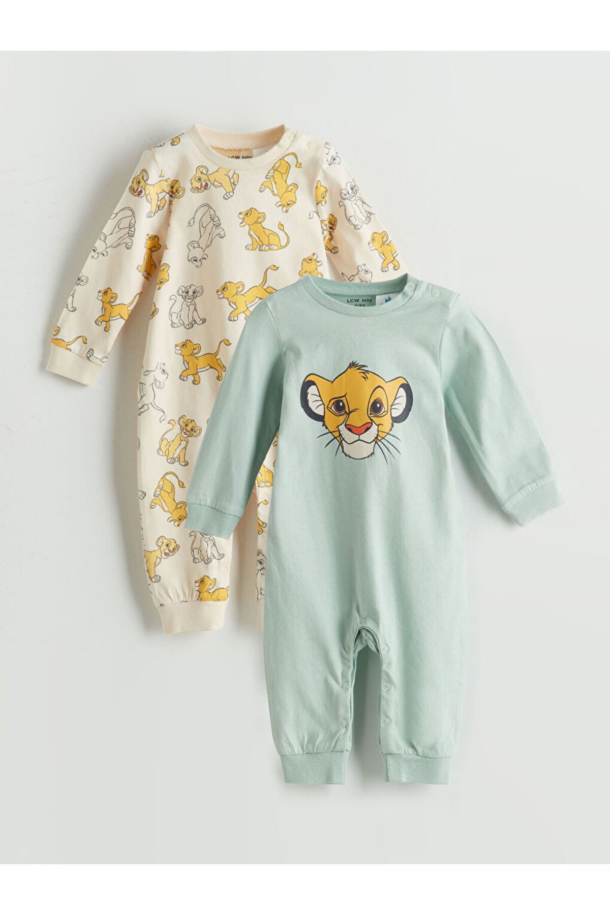 LC Waikiki-Create Your Style with Uzg Store |   Simba Printed Baby Boy Snap Fastener Romper 2-Piece Set 1