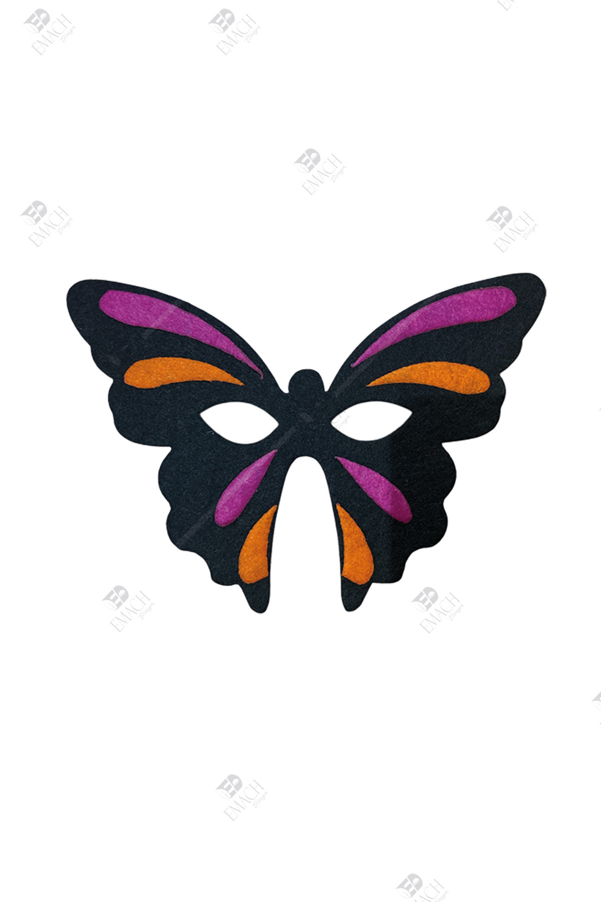 Emach Dizayn Kelebek Maske Kaliteli Keçe Hayvan Figürlü Maske