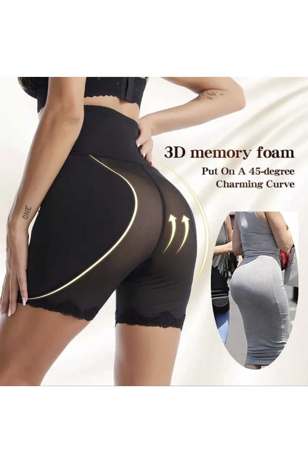 Fstyle-Black corset with side sponge pads and front control for abdominal compression 6