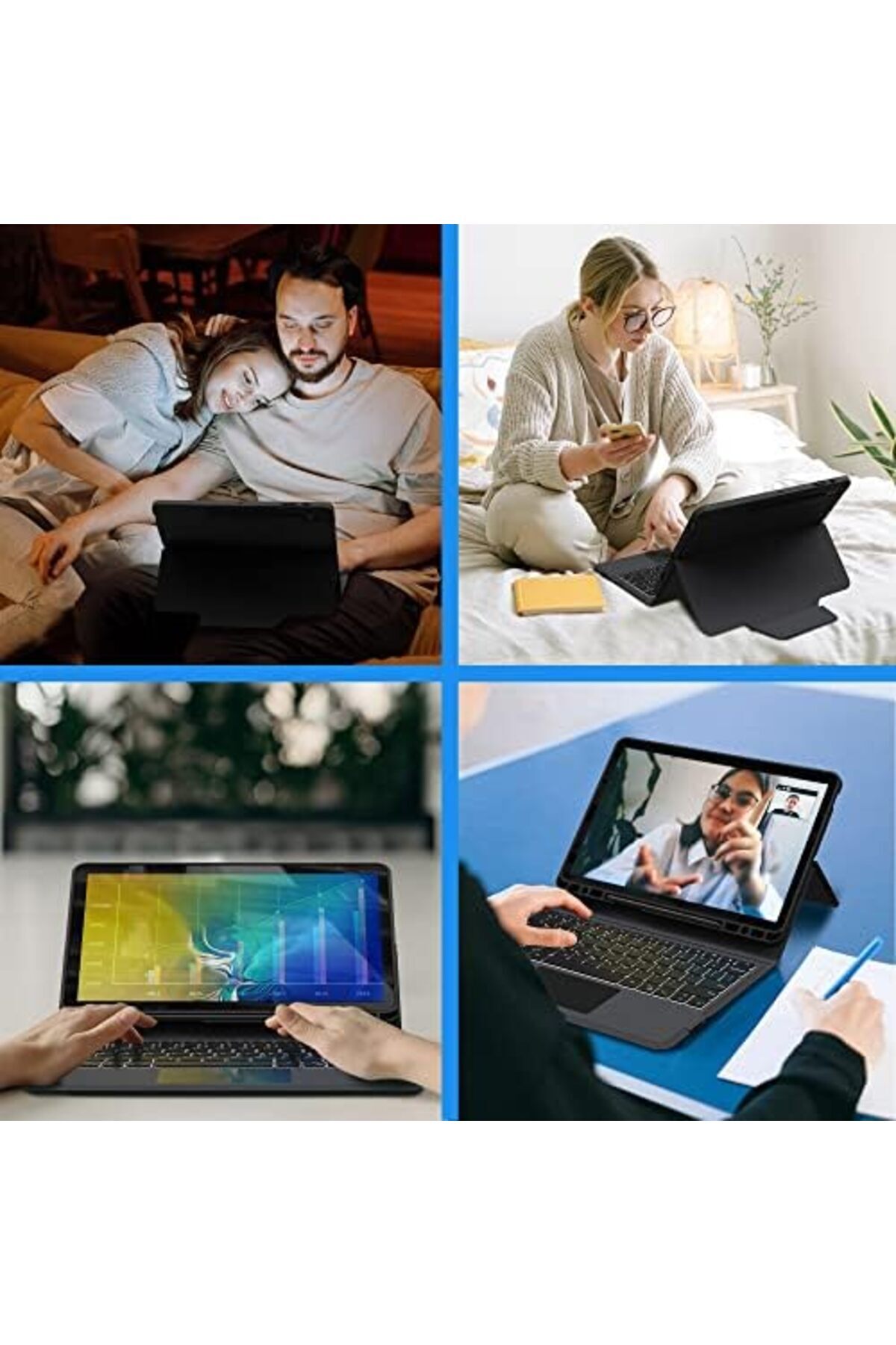 Samsung-Galaxy Tab S7 FE Magic Keyboard Wireless Case with Trackpad, Stand & Backlit Keys 6
