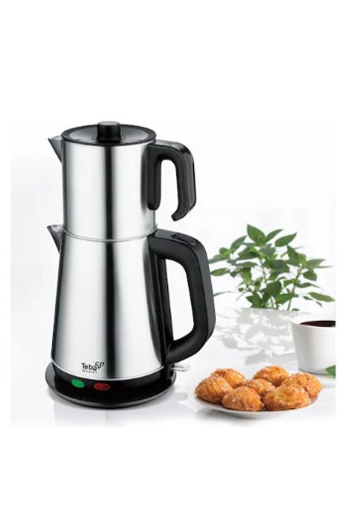 ÇELİKAY Teba THC-800 CM Elektrikli Çelik Çay Makinesi 1.8 lt Su / 0.8 lt Demlik