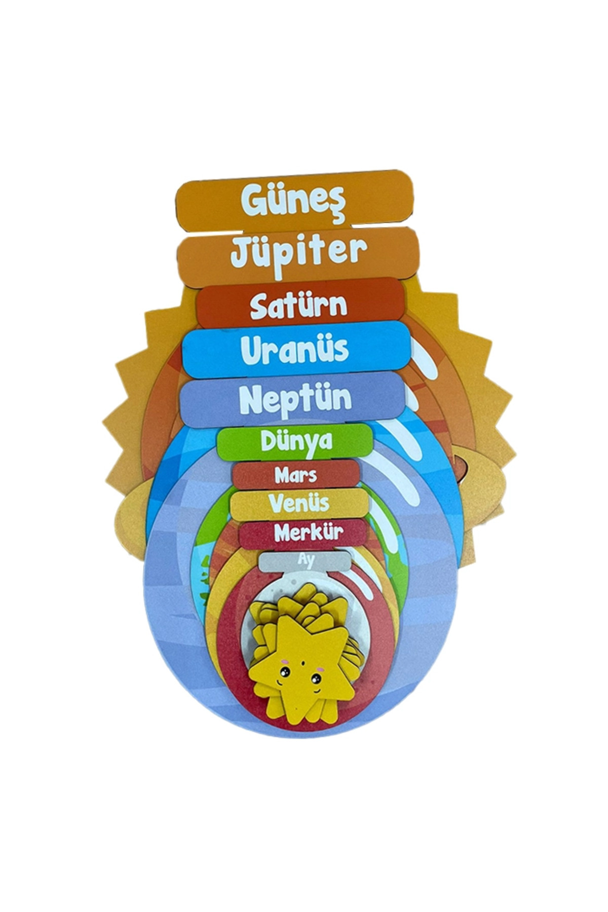 heptex-Uv Printing Planets Set on Wood 1