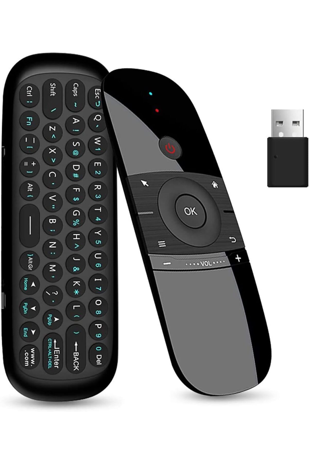 Wechip-Microware W1 Air Remote Mouse, 2.4GHz Mini Wireless Keyboard with Gyro Mouse Motion Sensing Game Han 1