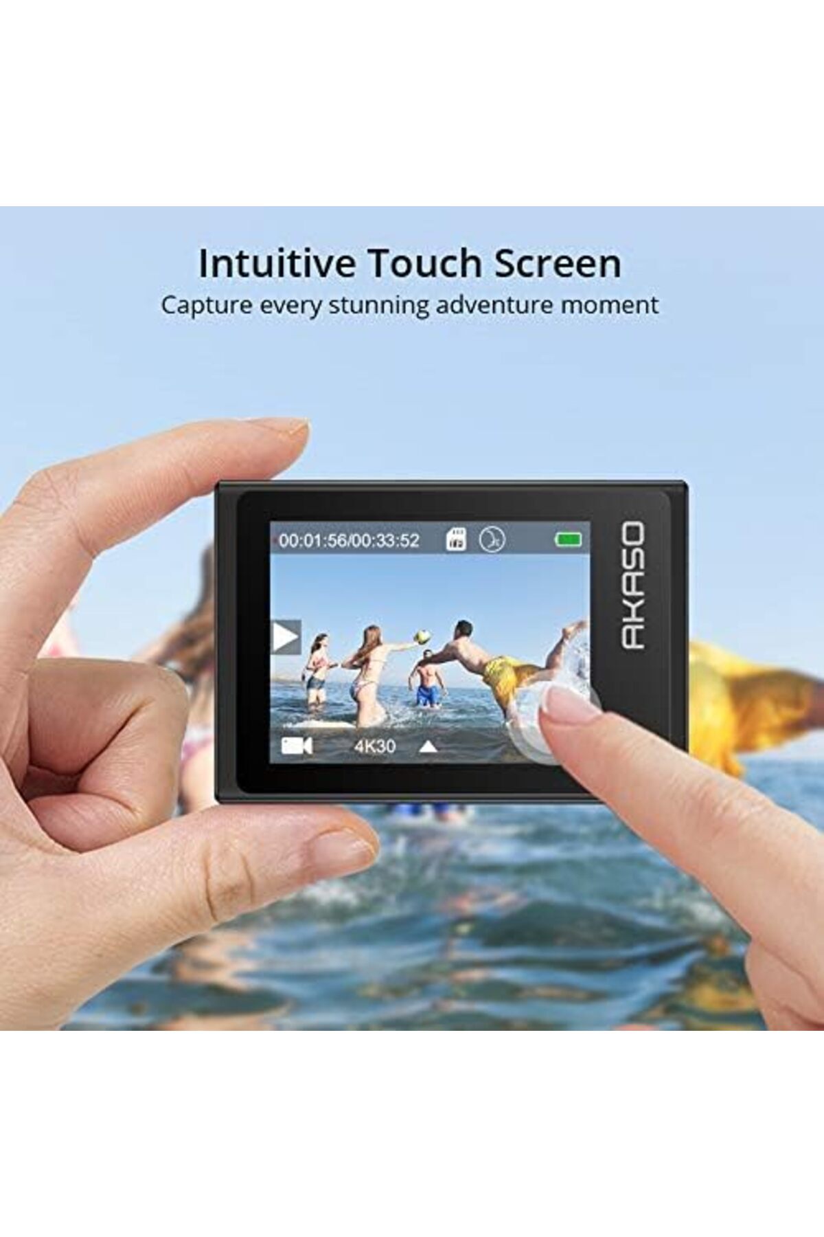 AKASO-Brave 6 Plus Native 4K30FPS 20MP WiFi Action Camera with Touch Screen EIS 4X Zoom Voice Contro 3